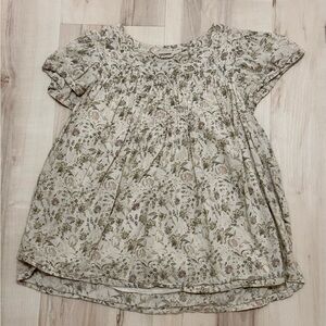 Lucky Brand Floral Peasant Blouse XS | Boho Cottagecore Pintuck Top